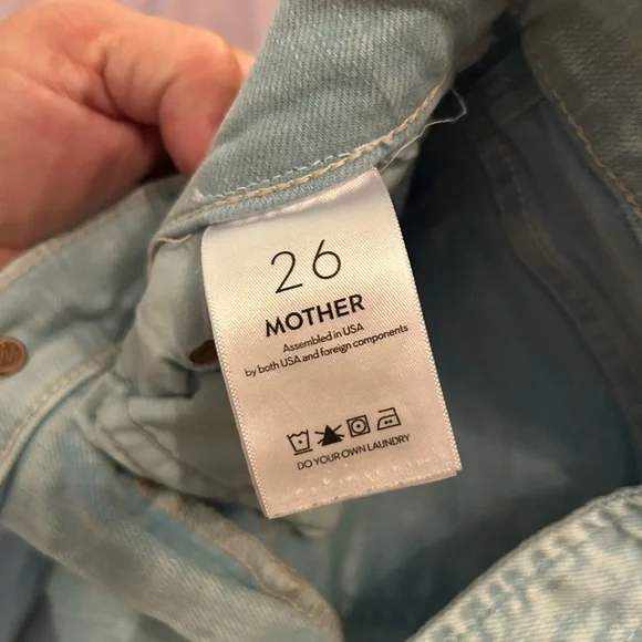 MOTHER Light Wash Jean Shorts - Picture 5 of 8